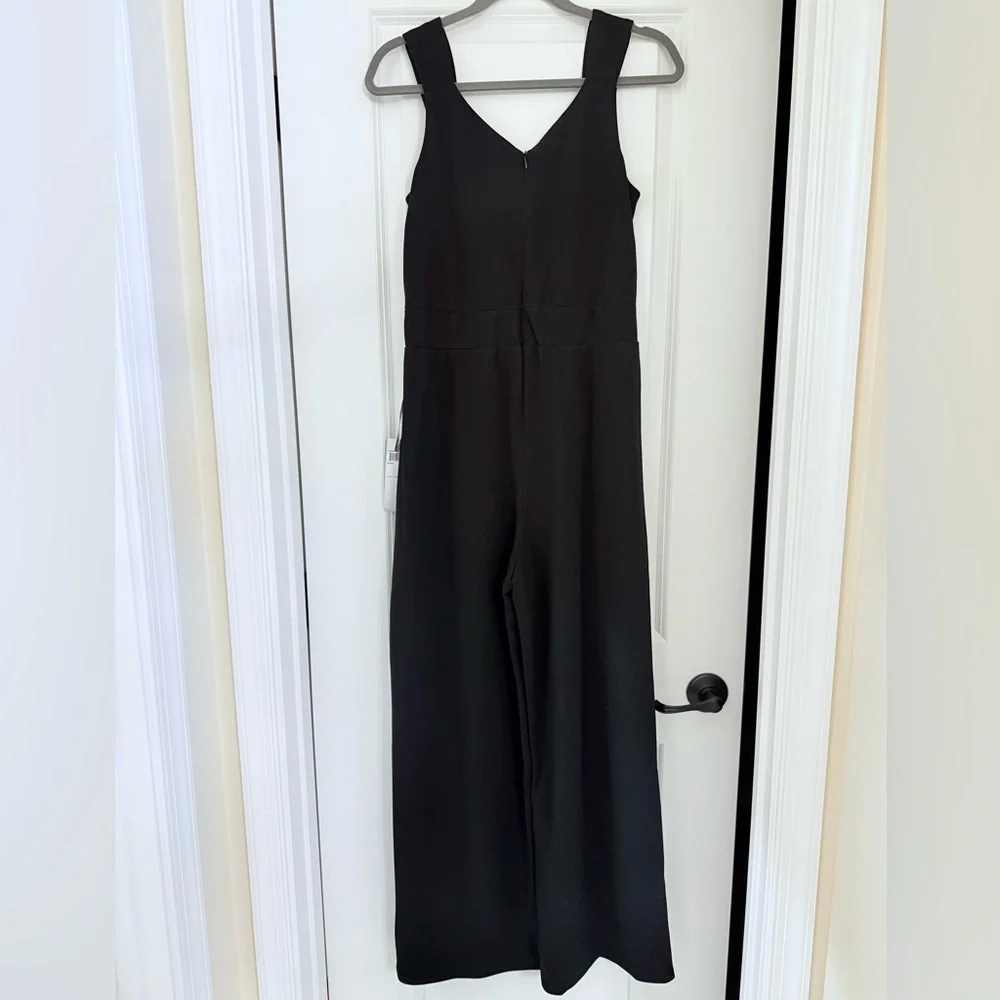 🖤NWT London Times Black Belted Jumpsuit | Women’s Size 6 | Sleeveless | Wide-Leg - Picture 6 of 11